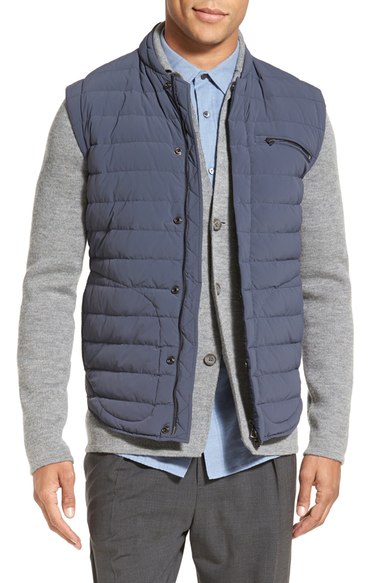 Vince Quilted Nylon-blend Down Vest, Gray In Pewter | ModeSens