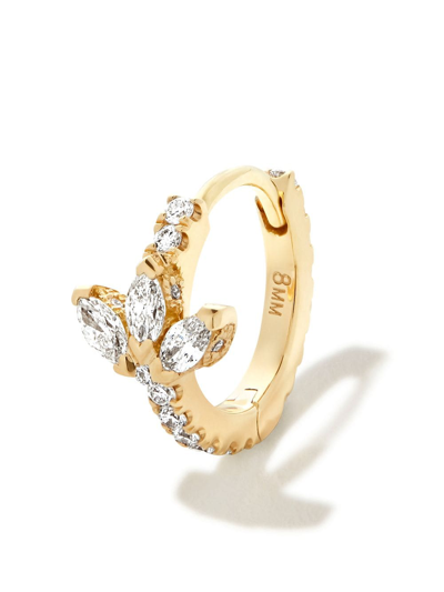 Maria Tash 18k Yellow Gold Diamond Lotus Eternity Hoop Earring In 金色