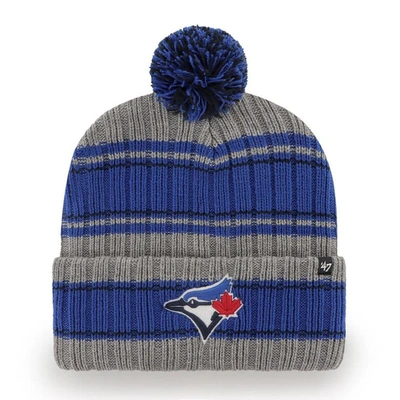 47 ' Gray Toronto Blue Jays Rexford Cuffed Knit Hat With Pom