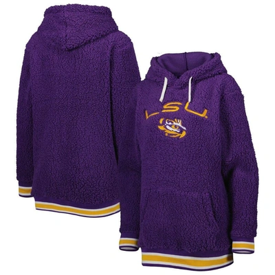 G-iii 4her By Carl Banks Purple Lsu Tigers Game Over Sherpa Pullover Hoodie