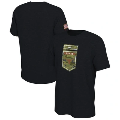 Nike Black Texas Longhorns Veterans Camo T-shirt
