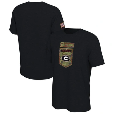Nike Black Georgia Bulldogs Veterans Camo T-shirt