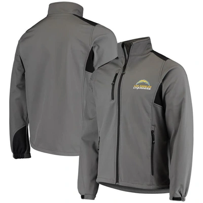 Dunbrooke Charcoal Los Angeles Chargers Circle Softshell Fleece Full-zip Jacket