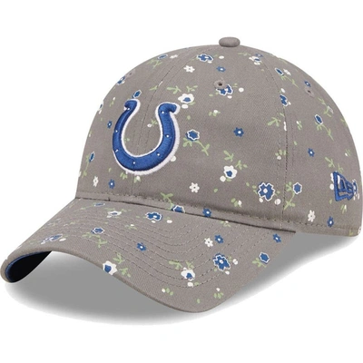 New Era Graphite Indianapolis Colts  Floral 9twenty Adjustable Hat