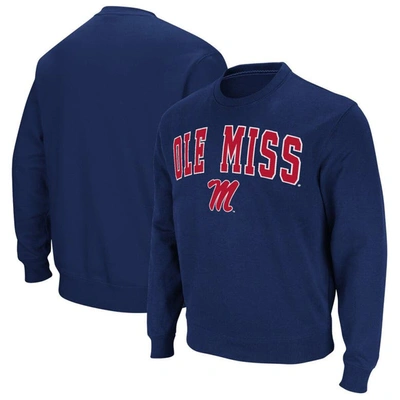 Colosseum Men's  Navy Ole Miss Rebels Arch & Logo Pullover Sweatshirt