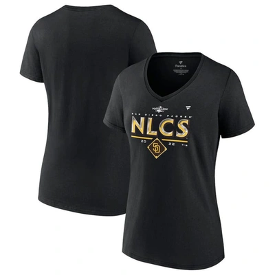 Fanatics Branded Black San Diego Padres 2022 Division Series Winner Locker Room V-neck T-shirt