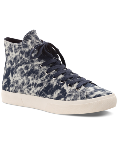 Sun + Stone Men's Mesa Colorblocked Bandana-print Patchwork Lace-up High Top Sneakers, Created For Macy's Men's In Blue Tie Dye