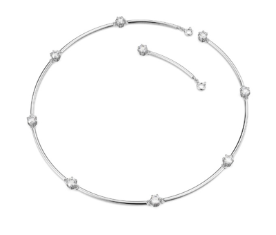 Swarovski Silver-tone Constella Crystal Necklace, 14-1/8" + 2" Extender In White
