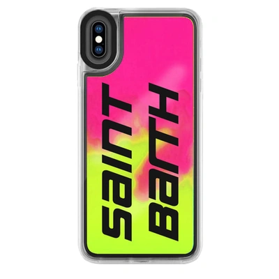 Mc2 Saint Barth Pink And Yellow Fluo Degradè Cover For Iphone X And Xs