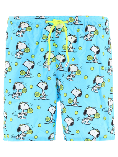 Mc2 Saint Barth Man Swim Shorts With Snoopy Print Snoopy - Peanuts Special Edition In Multi