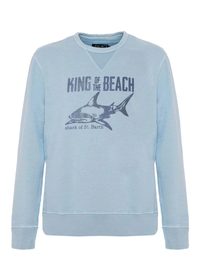 Mc2 Saint Barth Light Blue Sweatshirt King Of The Beach