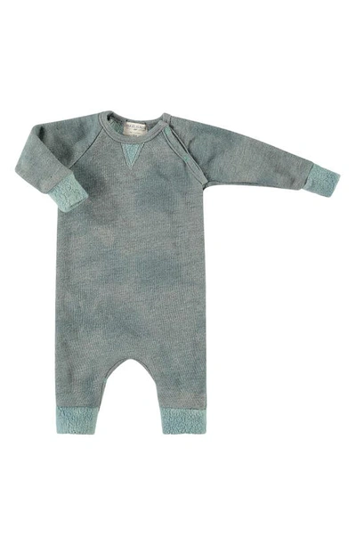 Paigelauren Babies' Textured Fleece Romper In Sage