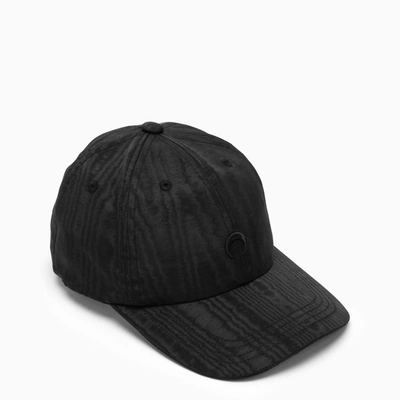 Marine Serre Black Recycled Fabric Hat