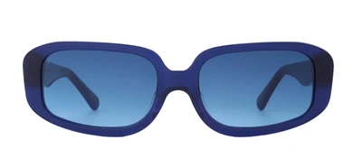 For Art's Sake Bolt Sun Sg4 Rectangle Sunglasses In Blue