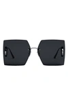 Dior 30montaigne 64mm Oversize Square Sunglasses In Shiny Gumetal