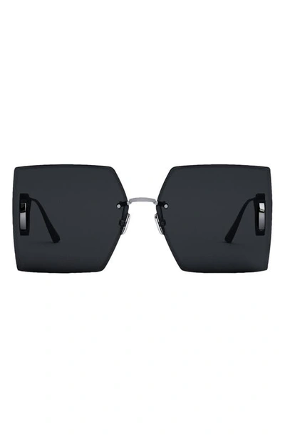 Dior 30montaigne 64mm Oversize Square Sunglasses In Black