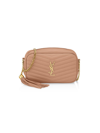 Saint Laurent Women's Mini Lou Matelassé Leather Camera Bag In Vint.peach