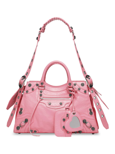 Balenciaga Women's Neo Cagole City Handbag In Pink