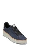 Cole Haan Women's Topspin Lace Up Low Top Sneakers In Blazer Blue Metallic Suede Leather