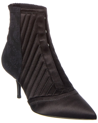 Dolce & Gabbana Corset Satin & Lace Bootie In Black