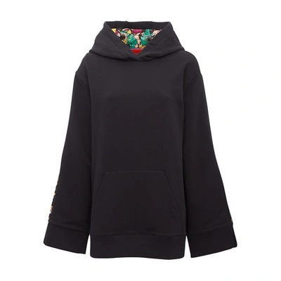 La Doublej Girlfriend Hoodie In T. Unita Nero