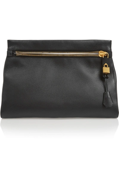 TOM FORD Alix medium textured-leather clutch