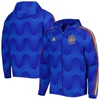 Adidas Originals Adidas Navy Spain National Team Dna Raglan Full-zip Hoodie Windbreaker Jacket