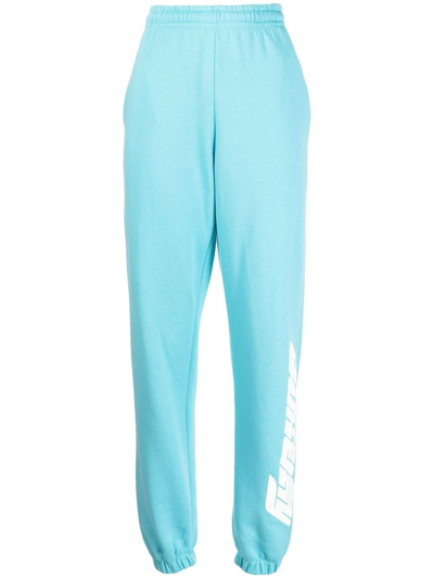 Rotate Birger Christensen Logo-print Track Pants In Light Blue