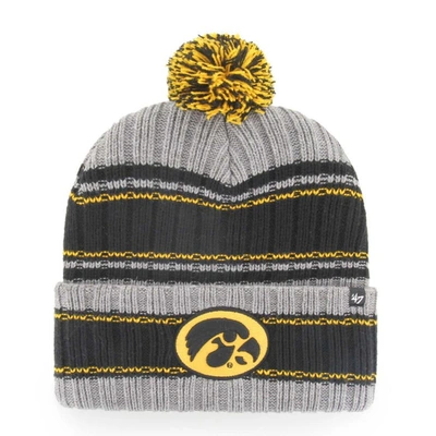 47 ' Gray Iowa Hawkeyes Rexford Cuffed Knit Hat With Pom