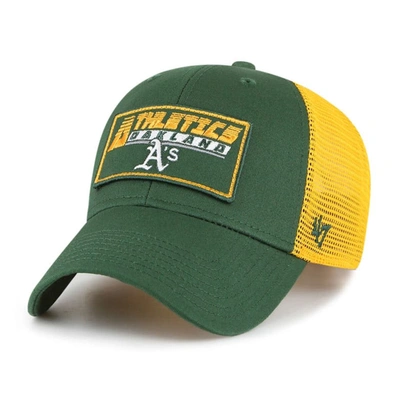 47 Brand Kids' Youth '47 Green/gold Oakland Athletics Levee Mvp Trucker Adjustable Hat