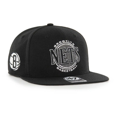 47 ' Black Brooklyn Nets High Post Captain Snapback Hat