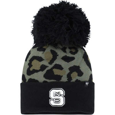 47 ' Hunter Green Nc State Wolfpack Bagheera Cuffed Knit Hat With Pom