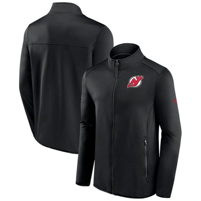 Fanatics Branded Black New Jersey Devils Authentic Pro Rink Fleece Full-zip Jacket