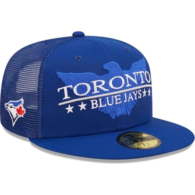 New Era Royal Toronto Blue Jays Patriot Trucker 9fifty Snapback Hat
