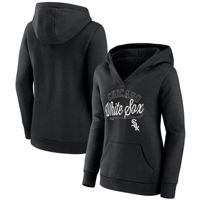 Fanatics Branded Black Chicago White Sox Simplicity Crossover V-neck Pullover Hoodie