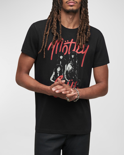 John Varvatos Men's Motley Crue Script Logo T-shirt In Black