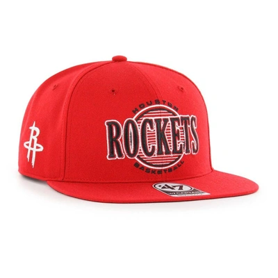 47 ' Red Houston Rockets High Post Captain Snapback Hat