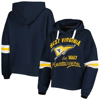 Pressbox Navy West Virginia Mountaineers Super Pennant Pullover Hoodie