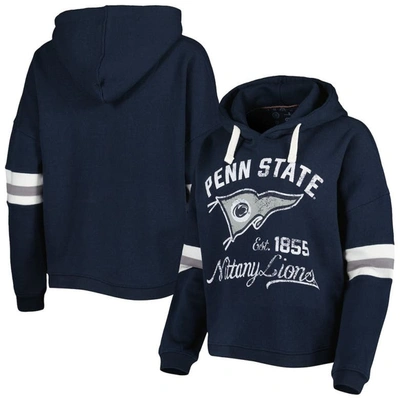 Pressbox Navy Penn State Nittany Lions Super Pennant Pullover Hoodie