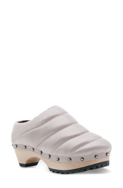 Jax And Bard Boba Quilted Platform Clog In Birch White