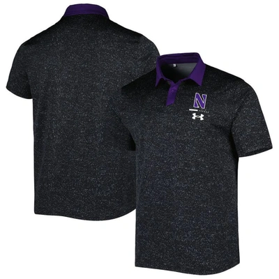 Under Armour Black Northwestern Wildcats Static Performance Polo