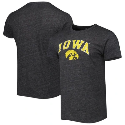 League Collegiate Wear Heather Charcoal Iowa Hawkeyes 1965 Arch Victory Falls Tri-blend T-shirt