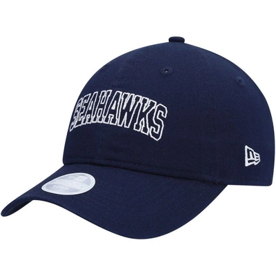 New Era Navy Seattle Seahawks Collegiate 9twenty Adjustable Hat