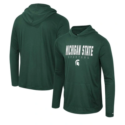 Colosseum Green Michigan State Spartans Team Color Rival Hoodie Long Sleeve T-shirt