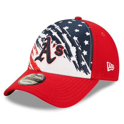 New Era Red Oakland Athletics 2022 4th Of July 9forty Snapback Adjustable Hat