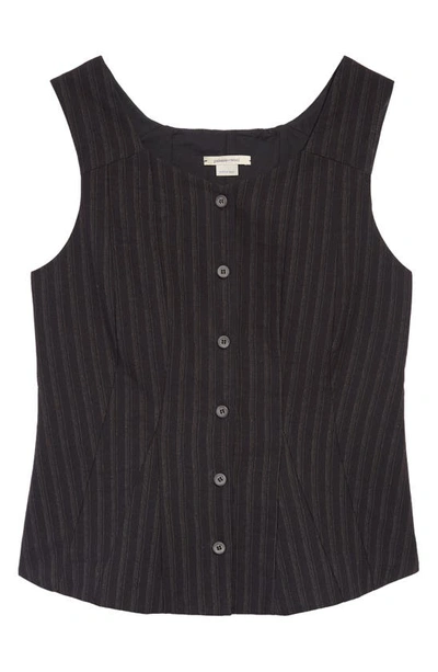 Paloma Wool Phantom Stripe Corset Top In Black