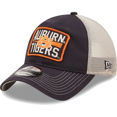 New Era Men's  Navy, Natural Auburn Tigers Devoted 9twenty Adjustable Hat In Navy,natural