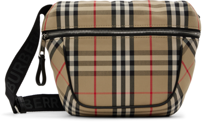 Burberry Vintage Check Archie Cross-body Bag In Beige