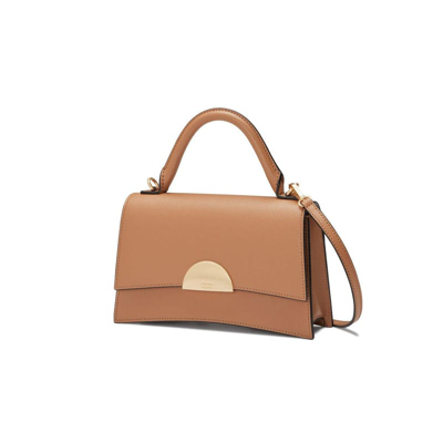 Oryany Milla Flap Leather Top-handle Bag In Brown