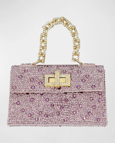 Gedebe Sophie Mini Crystal Top-handle Bag In Rose